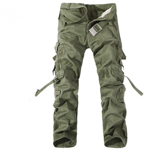 2022 New Men Cargo Pants Army Green Big Pockets Decoration Mens Casual Easy Wash Autumn CottonTrousers Plus Size 42